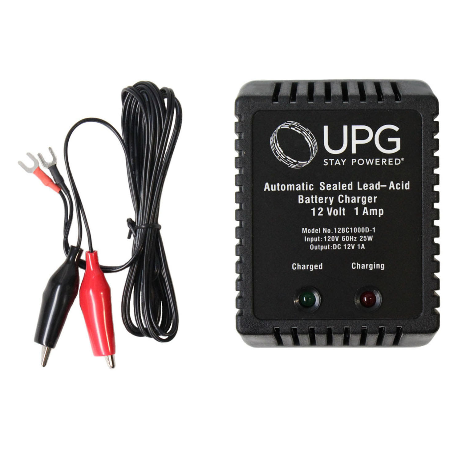 UB1290 12V 9AH Sealed Lead Acid Battery + 12 Volt 1 Amp Charger