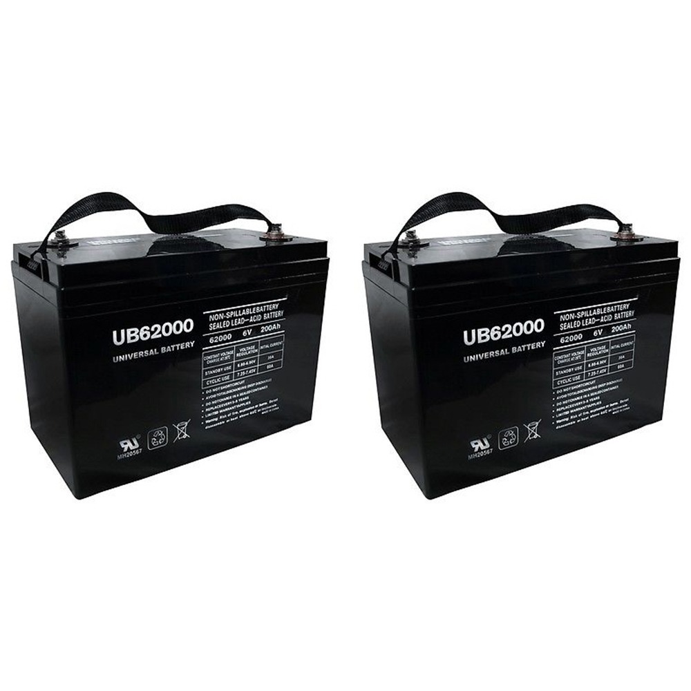 UB62000 6V 200AH Battery for Champion M83CHP06V27 Golf Cart RV Boat - 2 Pack