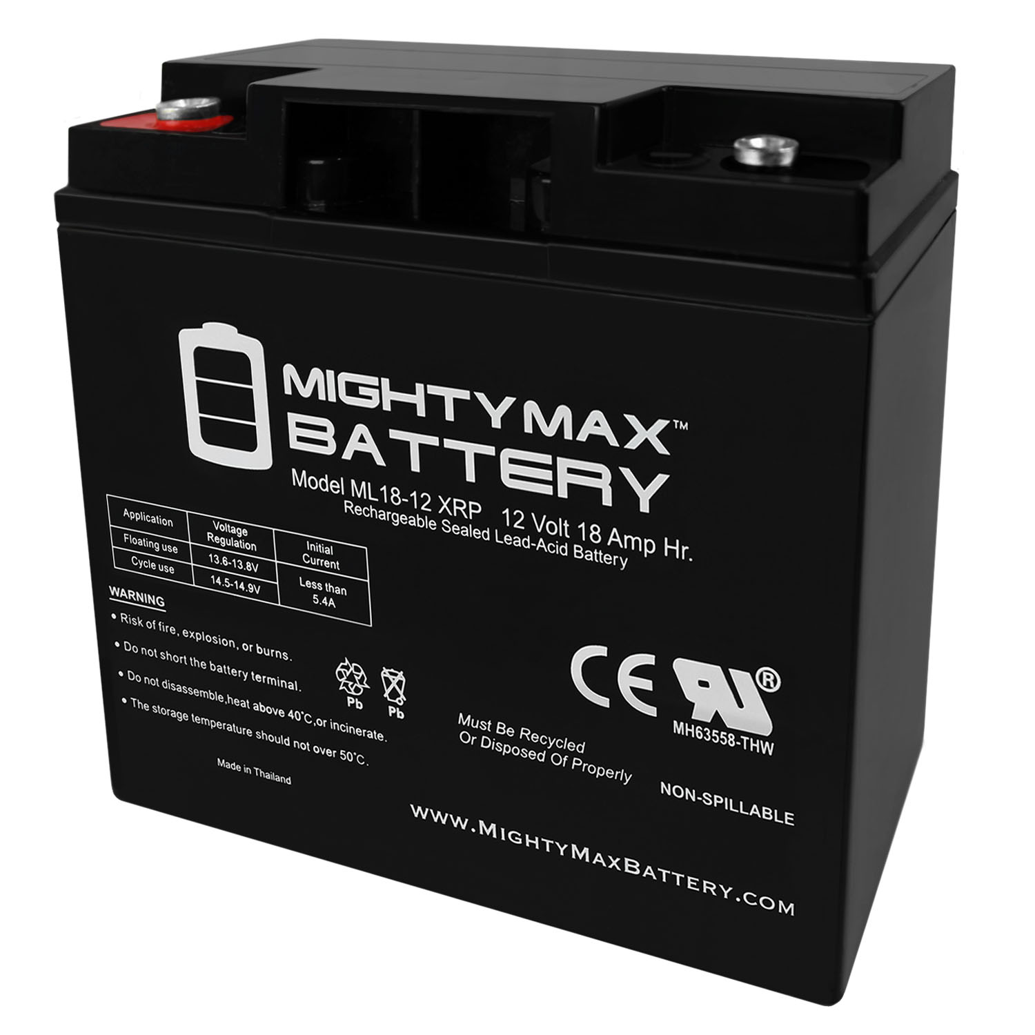 12V 18AH SLA Replacement Battery Compatible with Leoch DJW12-20, DJW 12-20