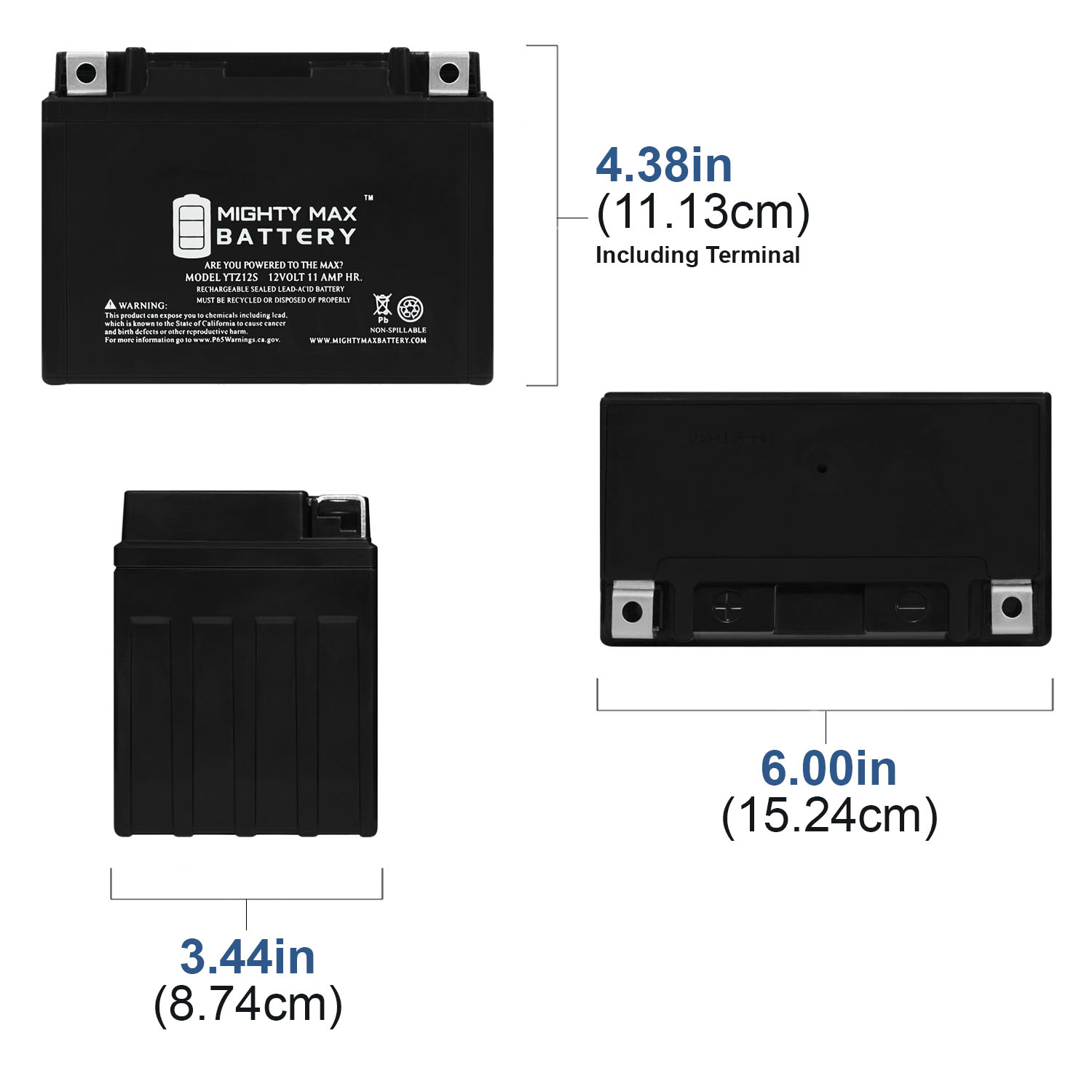 YTZ12S  12V 11AH SLA for Power Sports Battery + 12V 2Amp Charger