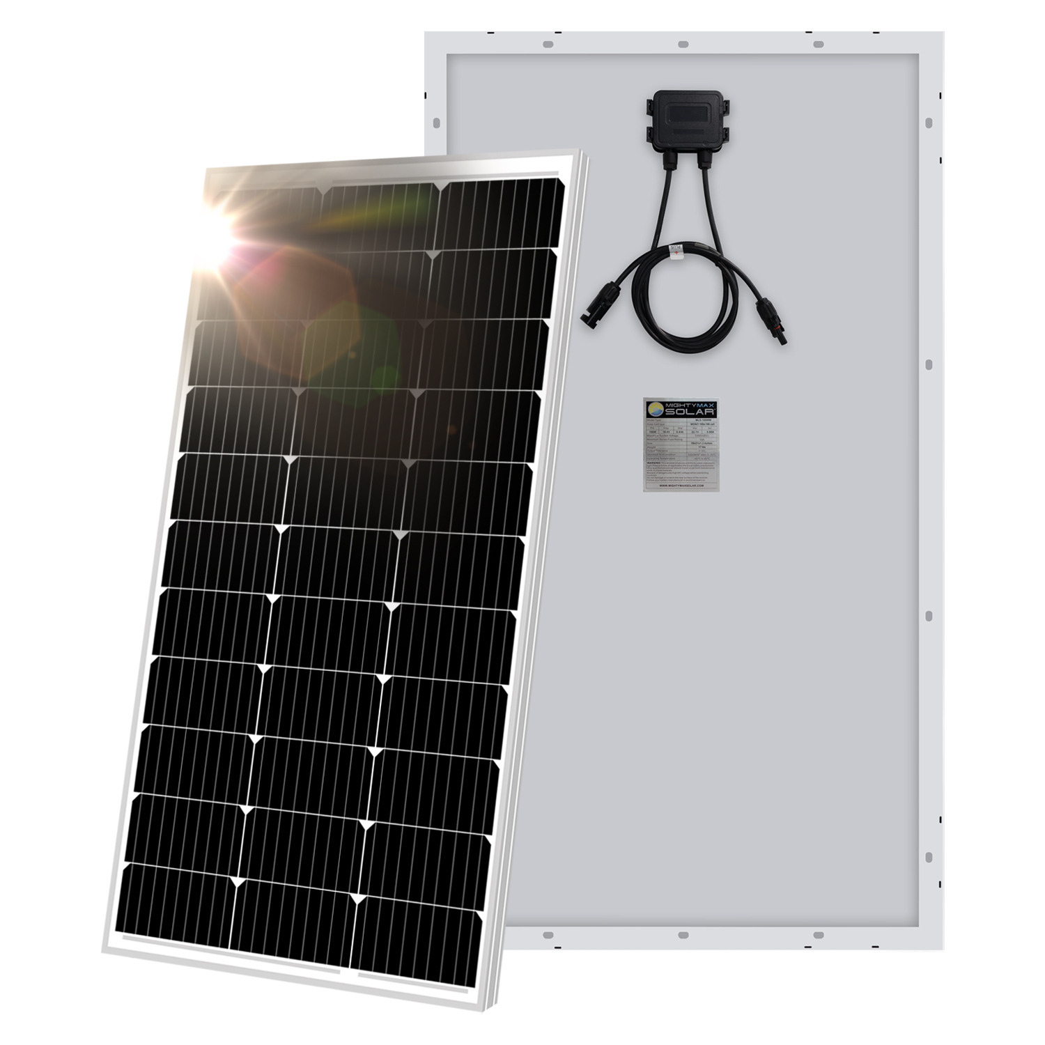 100 Watts Solar Panel 12V Mono Off Grid Battery Charger for Trucks