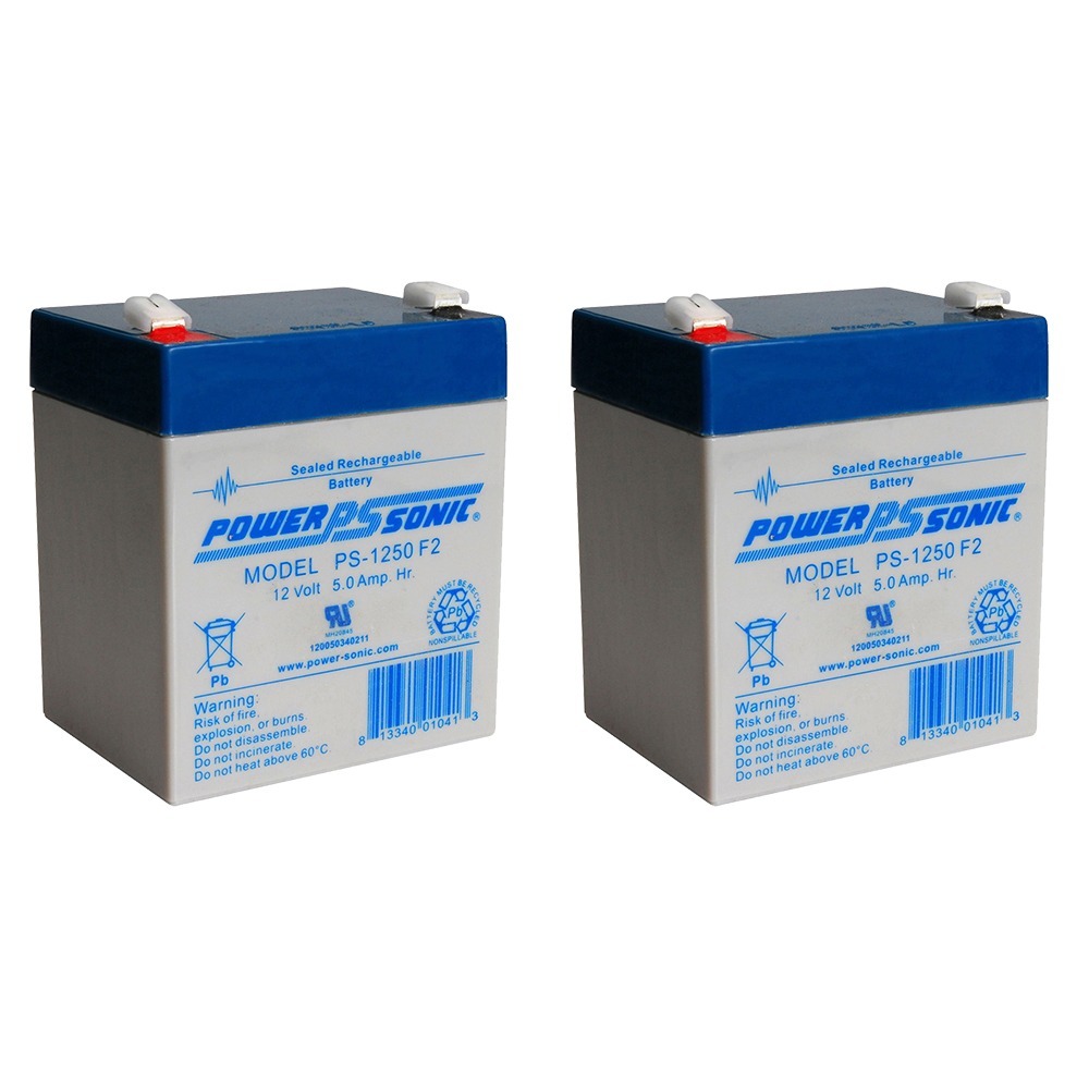 12V 5AH F2 SLA Replacement Battery for CP1250H-F2 - 2 Pack
