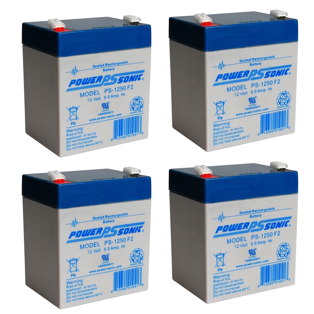 BB Battery HR5.5-12-F2 - 12.00 Volt 5.00 AmpH SLA Battery - 4 Pack