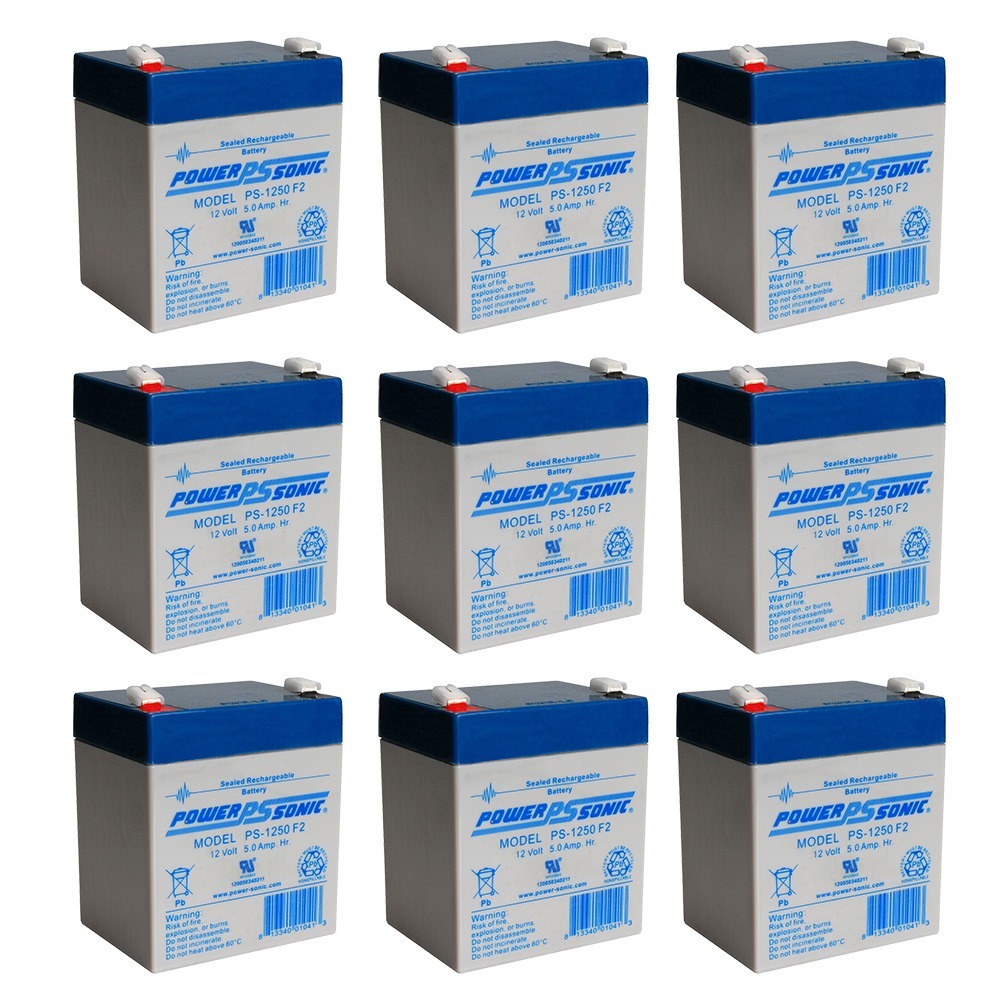 Eagle Picher CF-12V4.5-F2 - 12.00 Volt 5 AmpH SLA Battery - 9 Pack