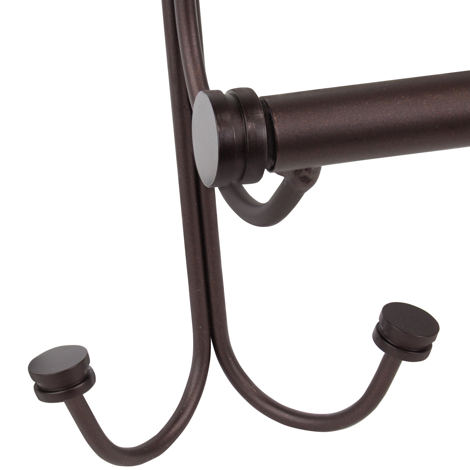 Towel Over the Door Hanger with Towel Rack Bar, 4 Towel Hooks, No Assembly Required, Bronze