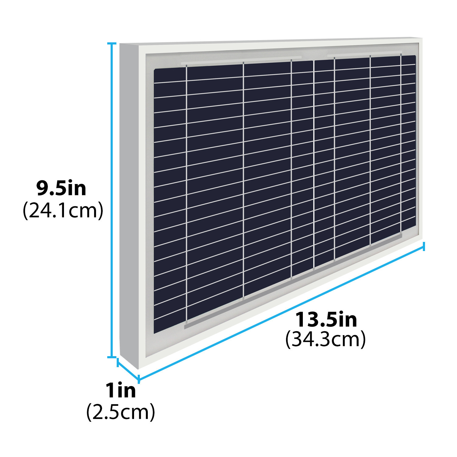 10 Watt Polycrystalline Solar Panel Charger Compatible with Deep Cycle Battery