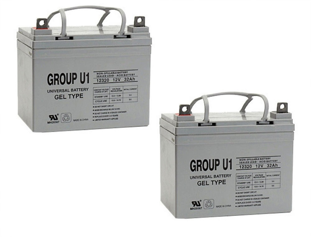 12V 32AH U1 GEL Battery - 2 Pack