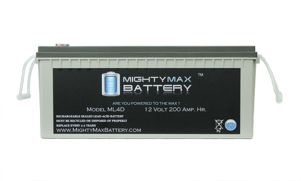Sealed Lead-Acid - AGM-type, 12V, 200 Amps Internal Thread Battery