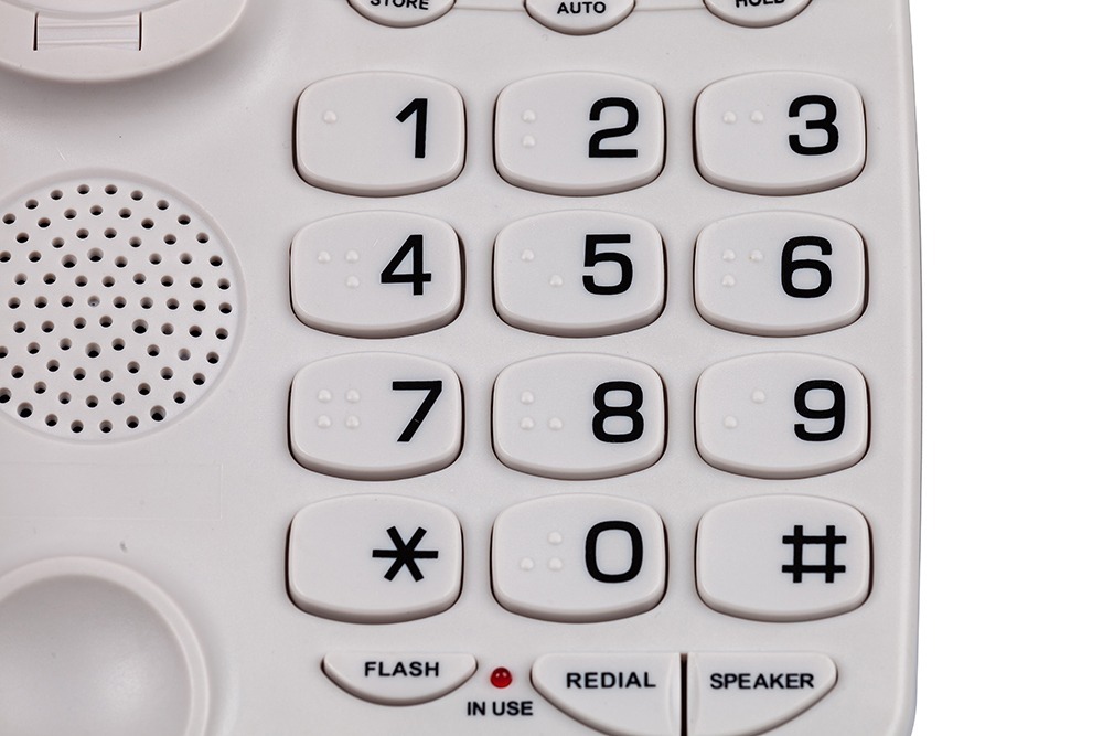 Braille Big Button phone for visually impaired and the elderly 