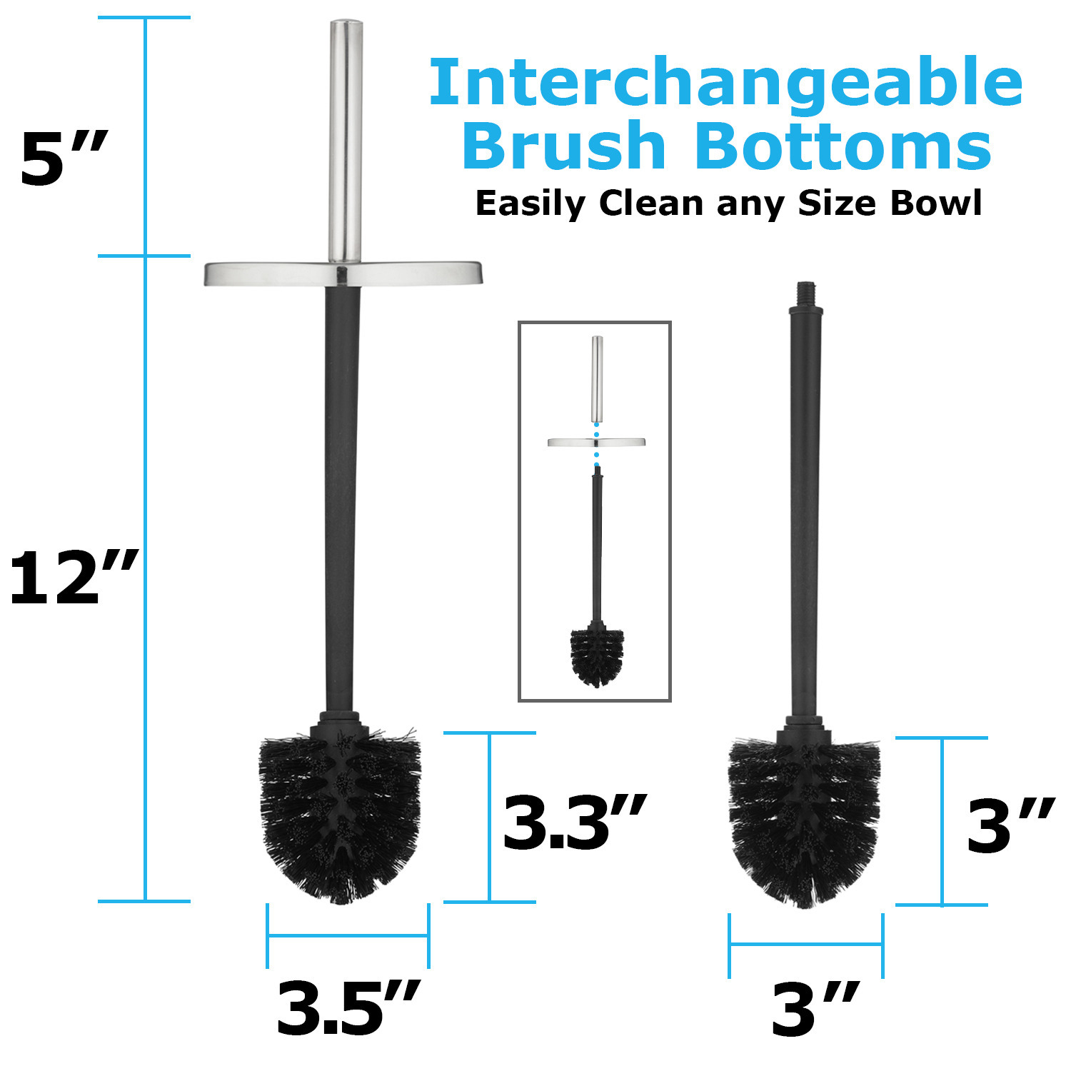 Toilet Brush and Plunger Set Toilet Plunger Toilet Brush Combo Chrome