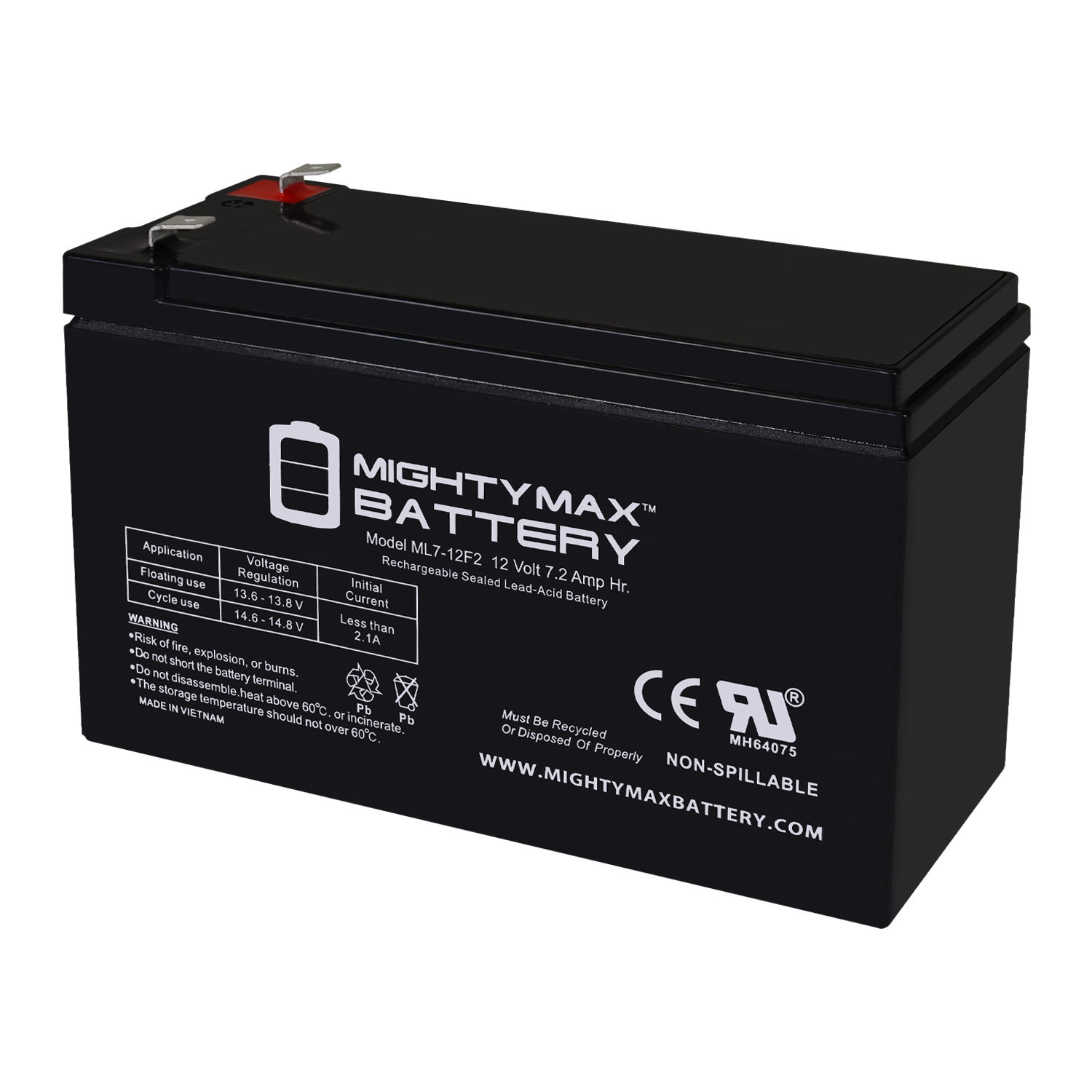 12V 7Ah F2 Replacement Battery for Elite Robo Swing R900