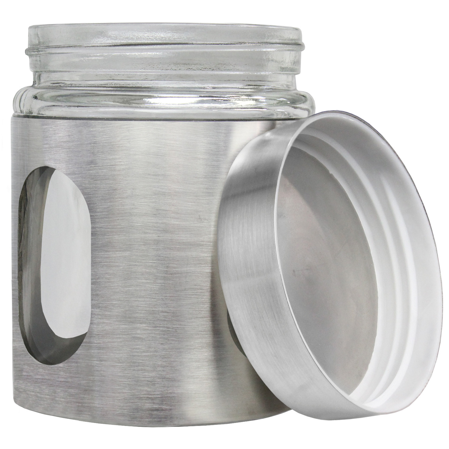 Blue Donuts 21oz Stainless Steel Canister with Window