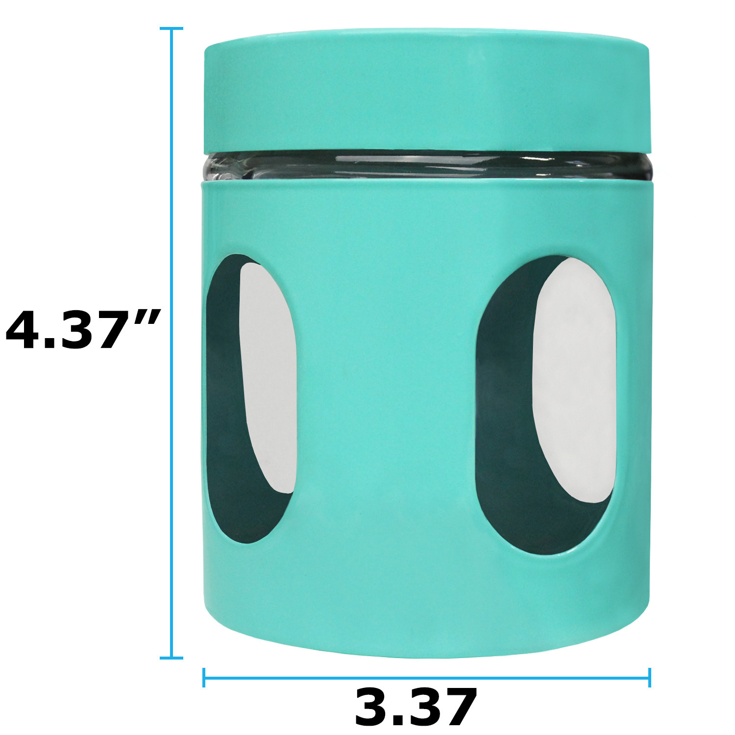 Blue Donuts 21oz Stainless Steel Canister with Window - Turquoise