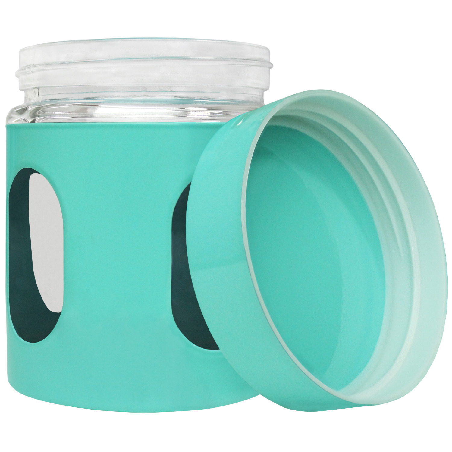 Blue Donuts 21oz Stainless Steel Canister with Window - Turquoise
