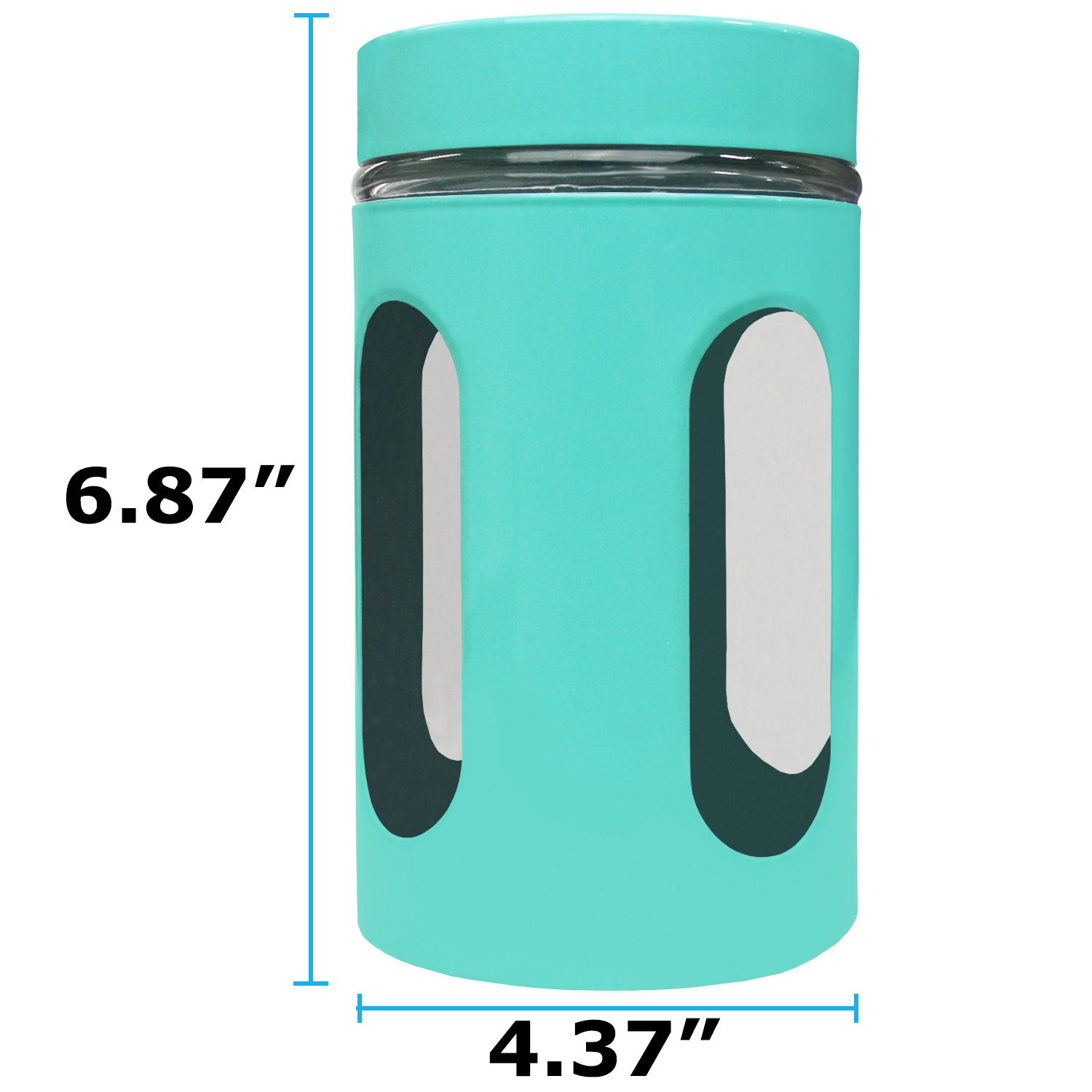 Blue Donuts 32oz Stainless Steel Canister with Window - Turquoise