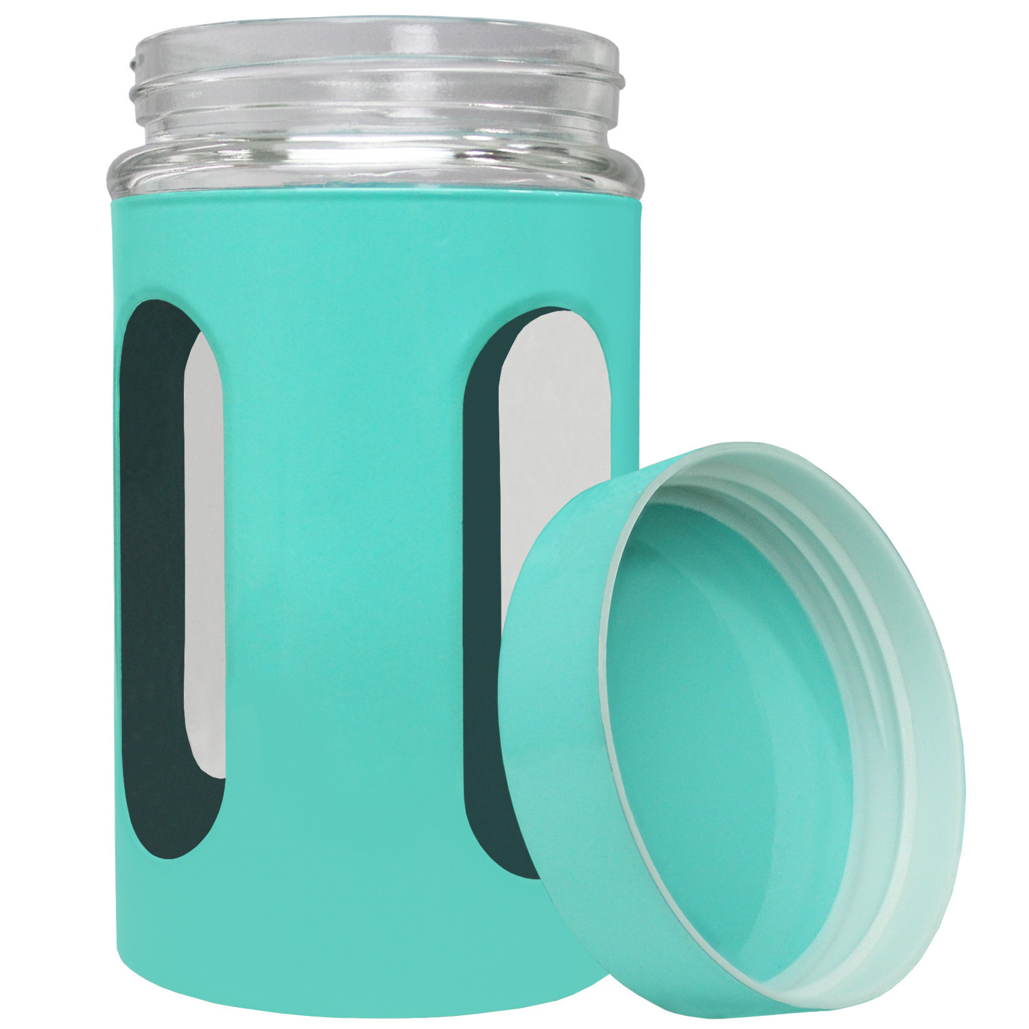 Blue Donuts 32oz Stainless Steel Canister with Window - Turquoise