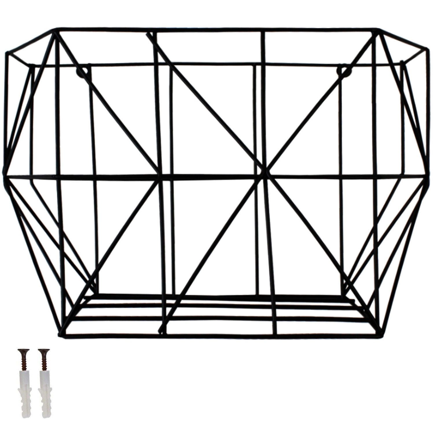 Hanging Fruit Basket Metal Wire Storage Organizer Wall Basket for Kitchen Black - Large