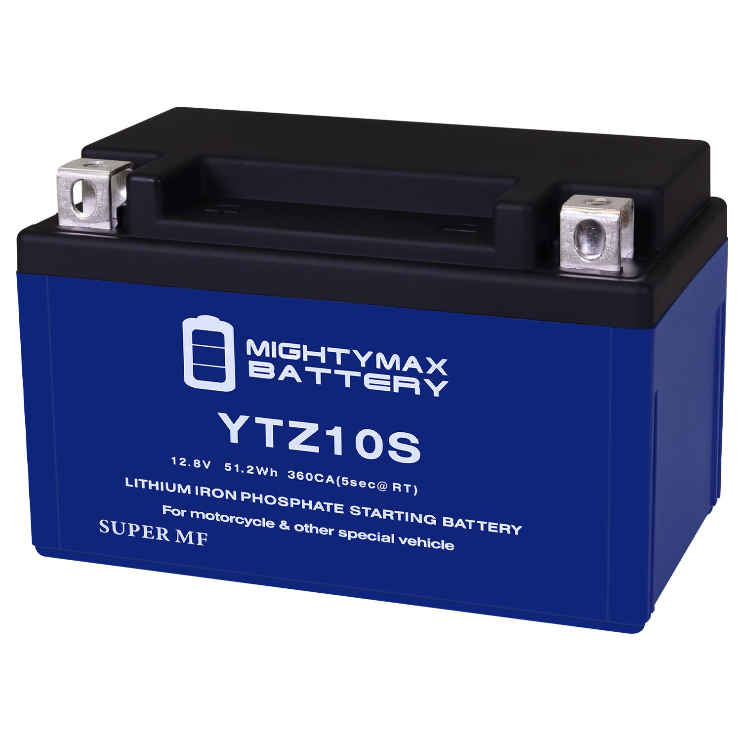 Mighty Max Battery YTZ10S-LIFEPO4 - 12 Volt 8.6 AH, 270 CCA, Lithium Iron Phosphate (LiFePO4) Battery