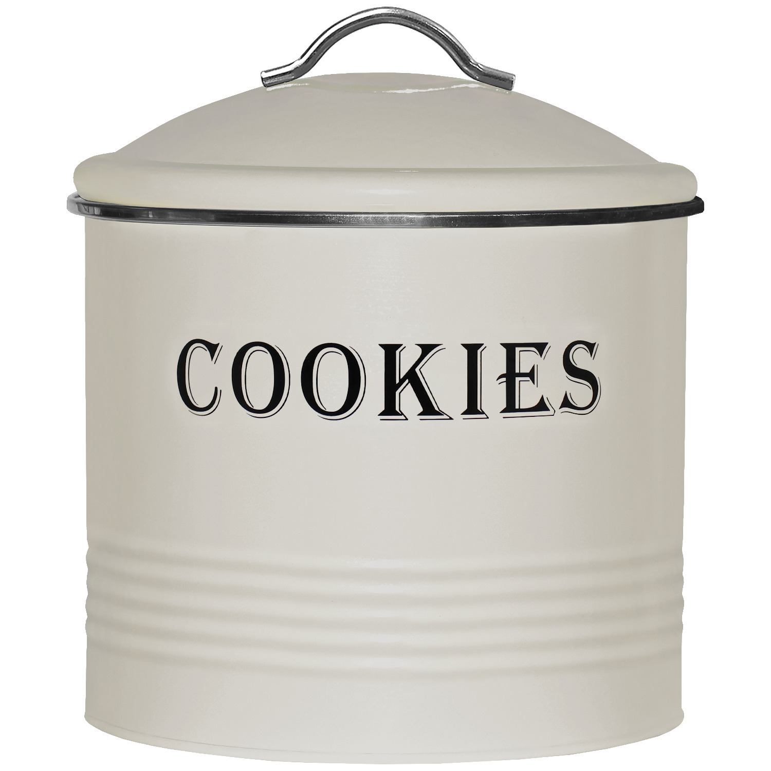 Blue Donuts  Tin Cover, Ivory Cookie Jar