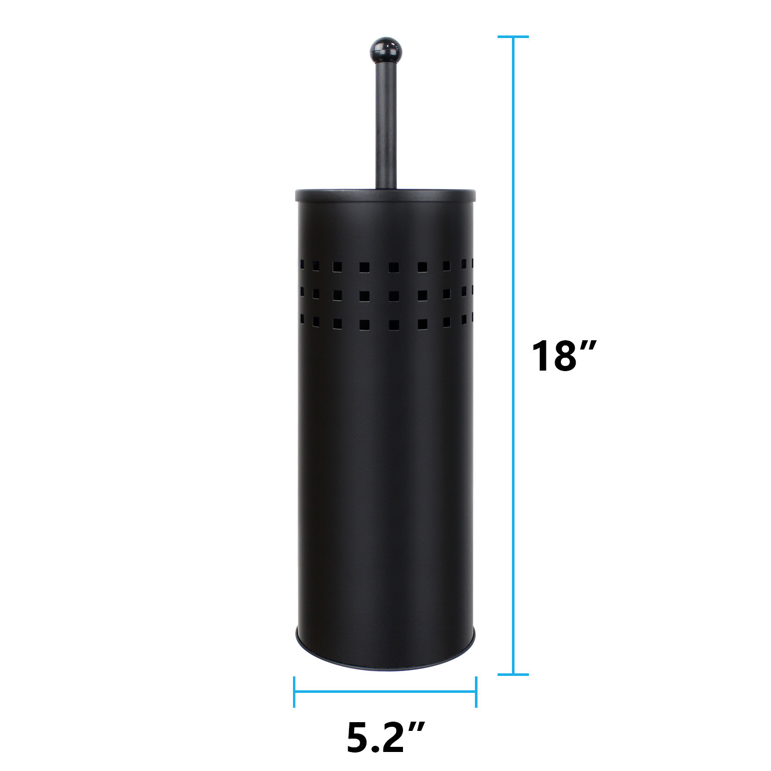 Toilet Plunger with Holder for Bathroom, Multi Drain Suitable also for Bathtubs, Quick Dry, Black