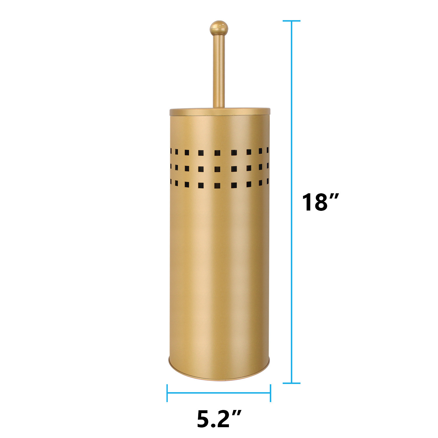 Toilet Plunger with Holder for Bathroom, Multi Drain Suitable also for Bathtubs, Quick Dry, Gold