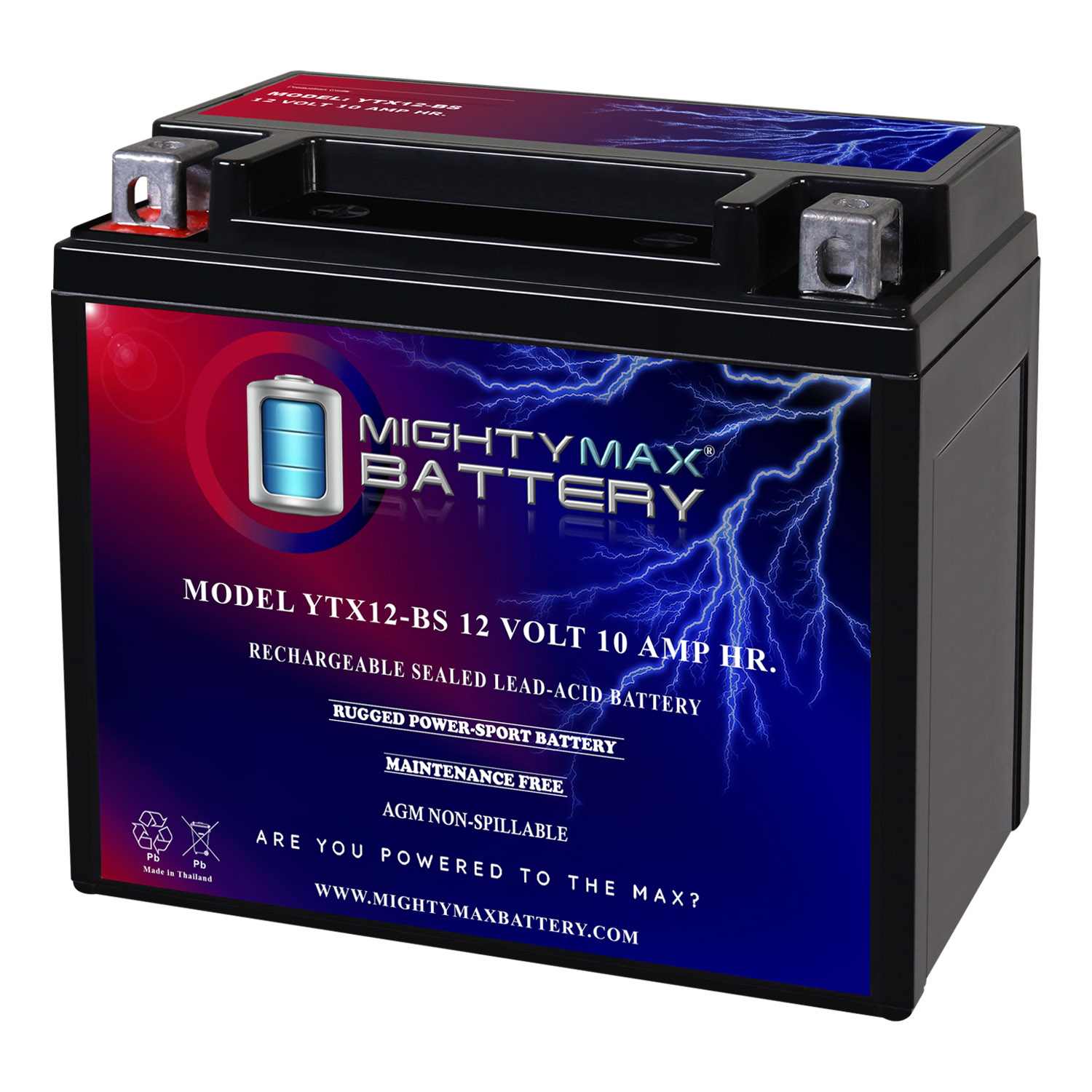 YTX12-BS 12V 10AH SLA BATTERY REPLACEMENT