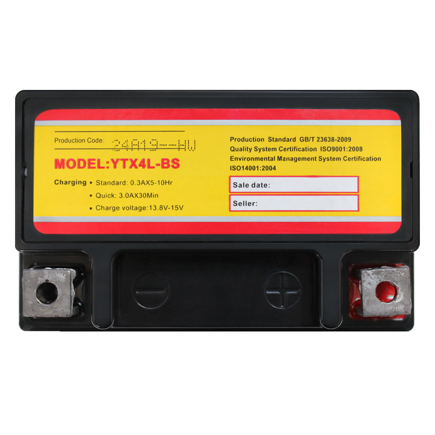 YTX4L-BS 12 VOLT 3AH MOTORCYCLE BATTERY REPLACES YTX4L-BS
