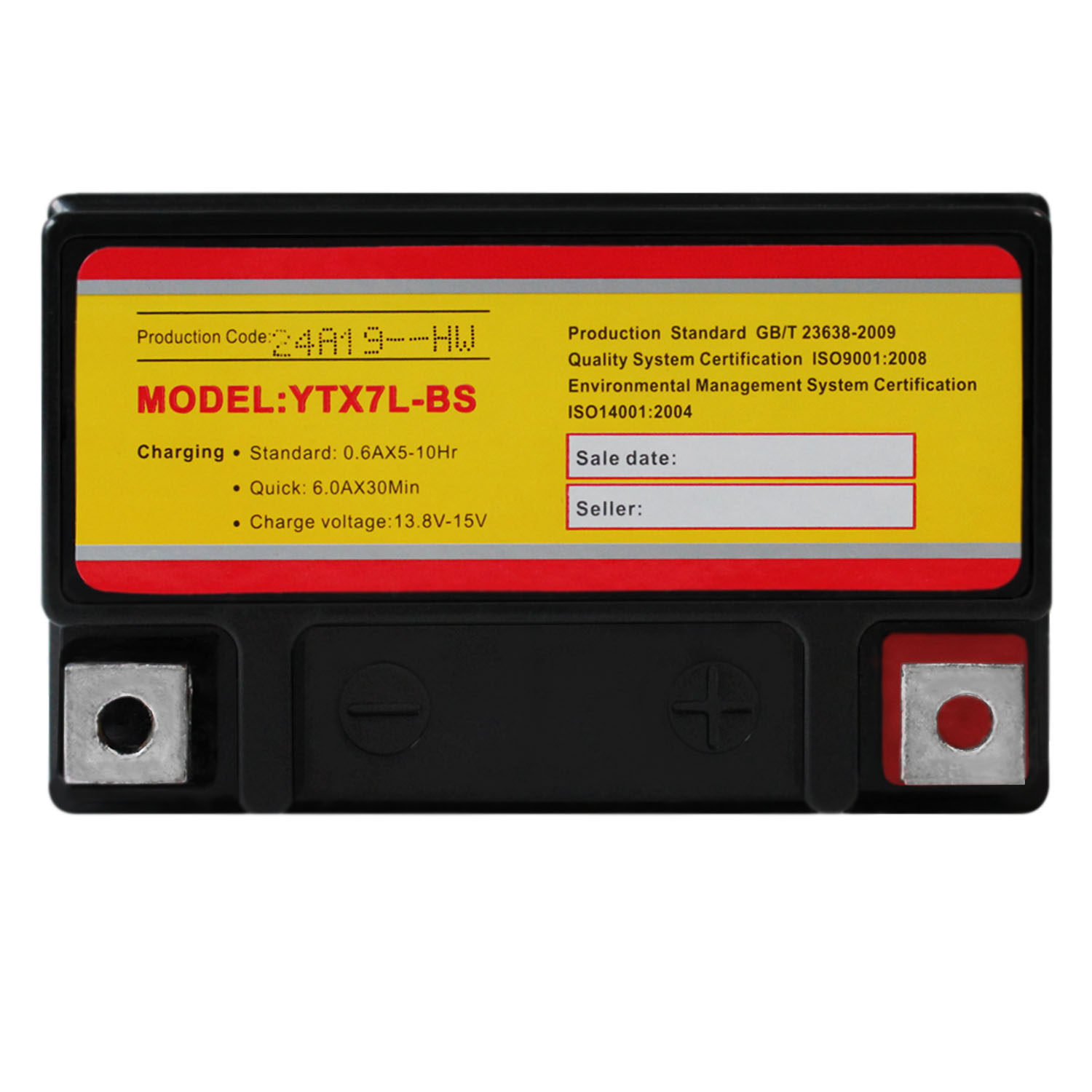 YTX7L-BS 12V 6AH Sealed AGM Battery for Motorcycle 