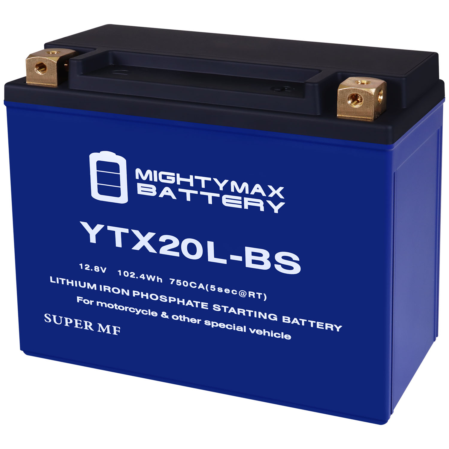 YTX20L-BS Lithium Replacement Battery compatible with GTX20L-BS UTX20L-BS