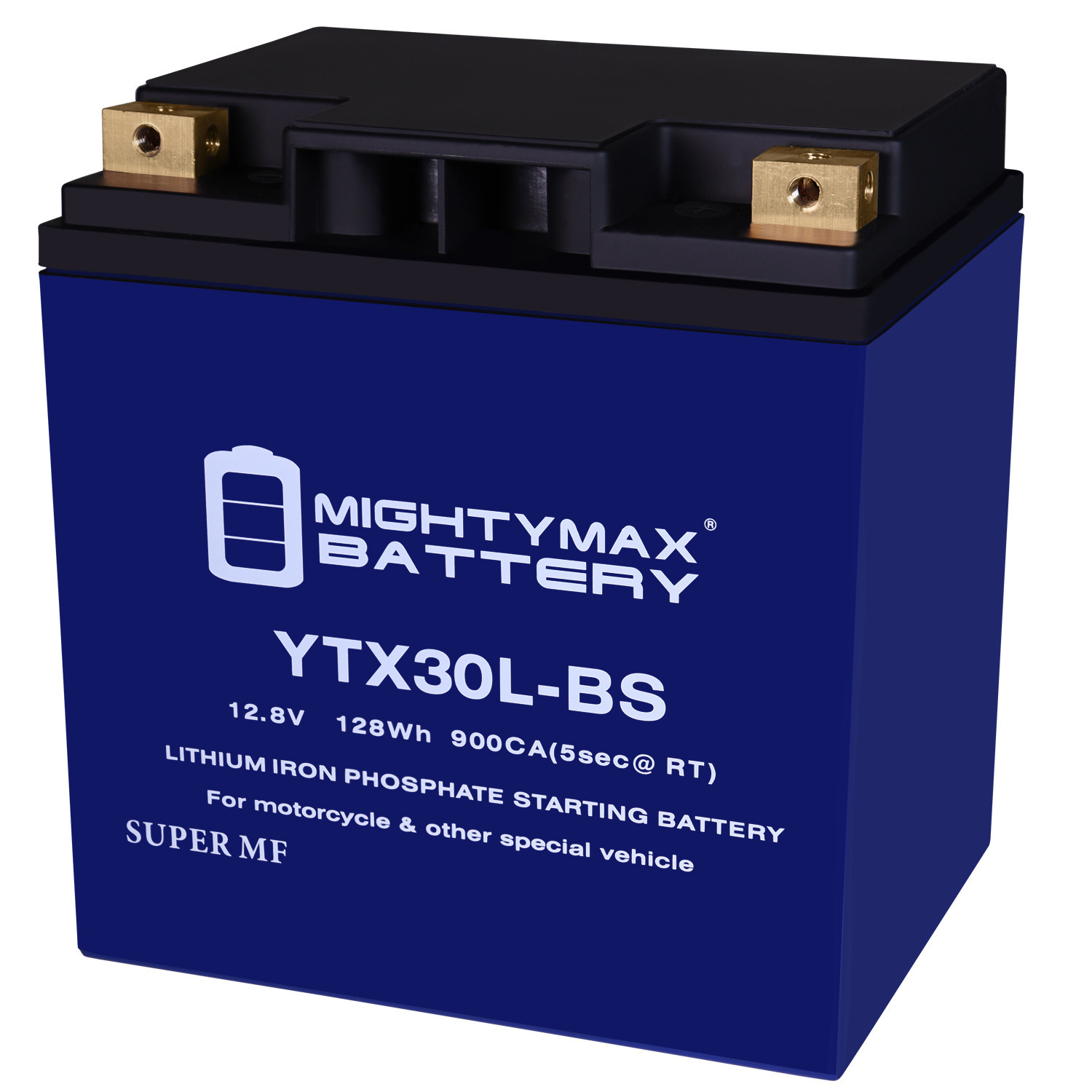 Mighty Max Battery YTX30L-BSLIFEPO4 - 12 Volt 30 AH, 680 CCA, Lithium Iron Phosphate (LiFePO4) Battery