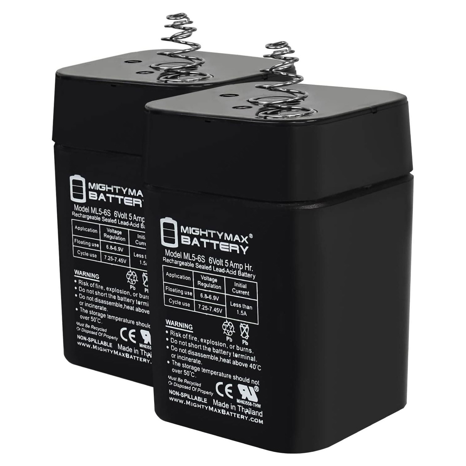 6V 5AH SLA Replacement Battery Compatible with Buckeye Cam X80 Series - 2 Pack
