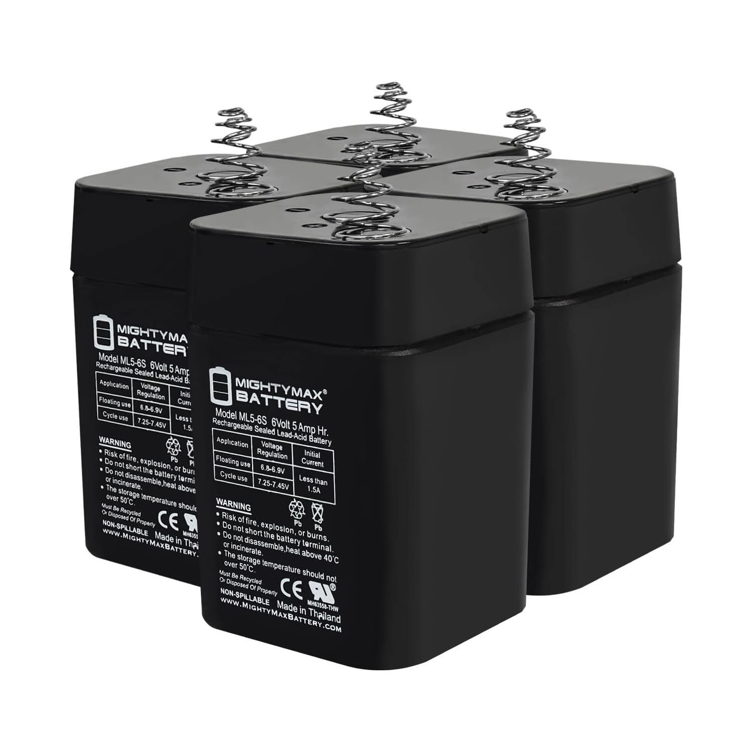 6V 5AH SLA Replacement Battery Compatible with Hunting Equipment - 4 Pack