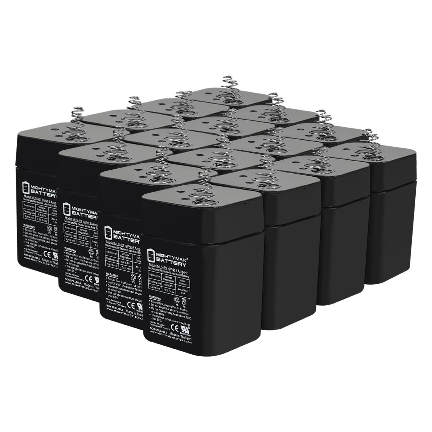 6V 5AH SLA Replacement Battery Compatible with Power Wheels Rocker P5065 - 16 Pack