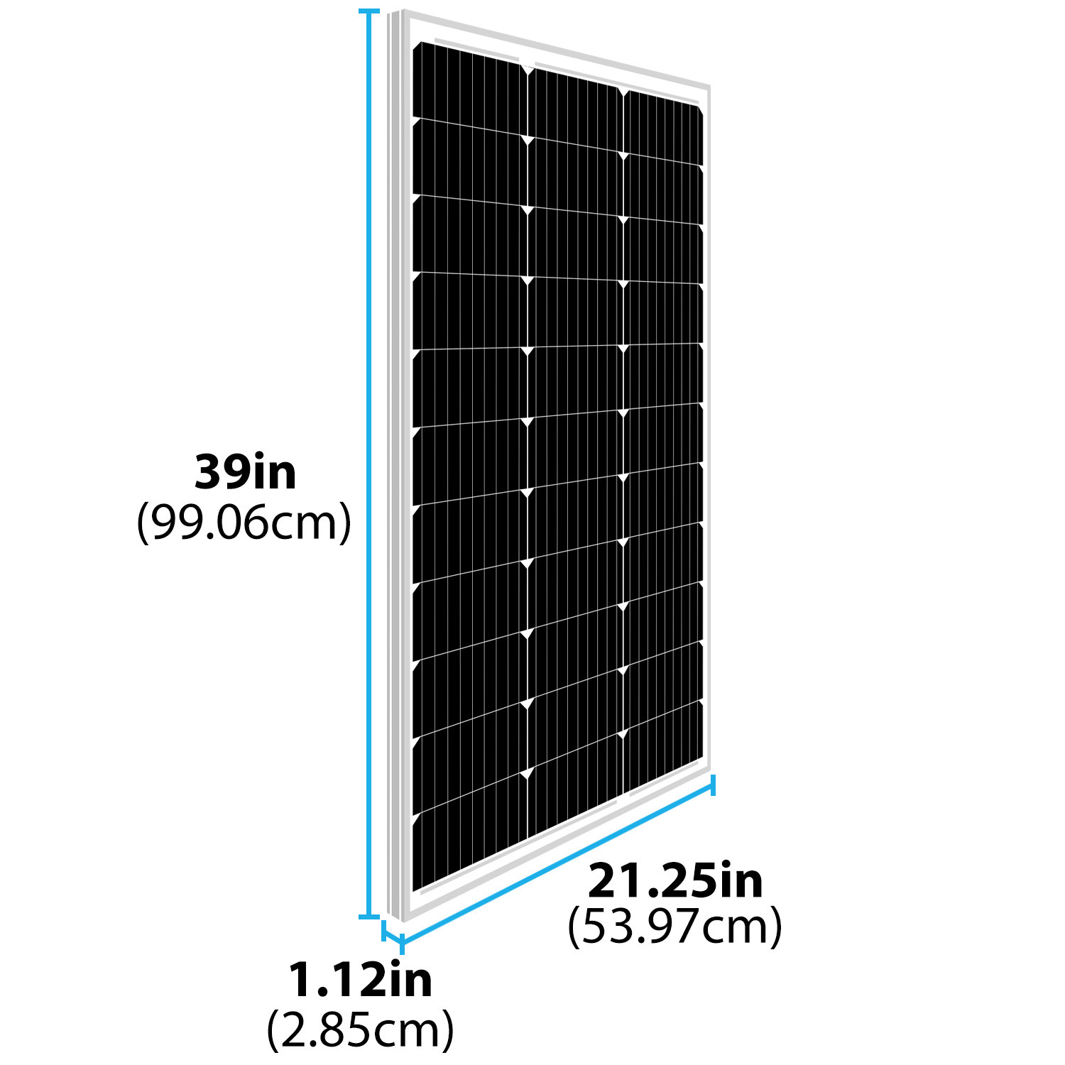 100 Watt Monocrystalline 600W Solar Panel - 6 Pack