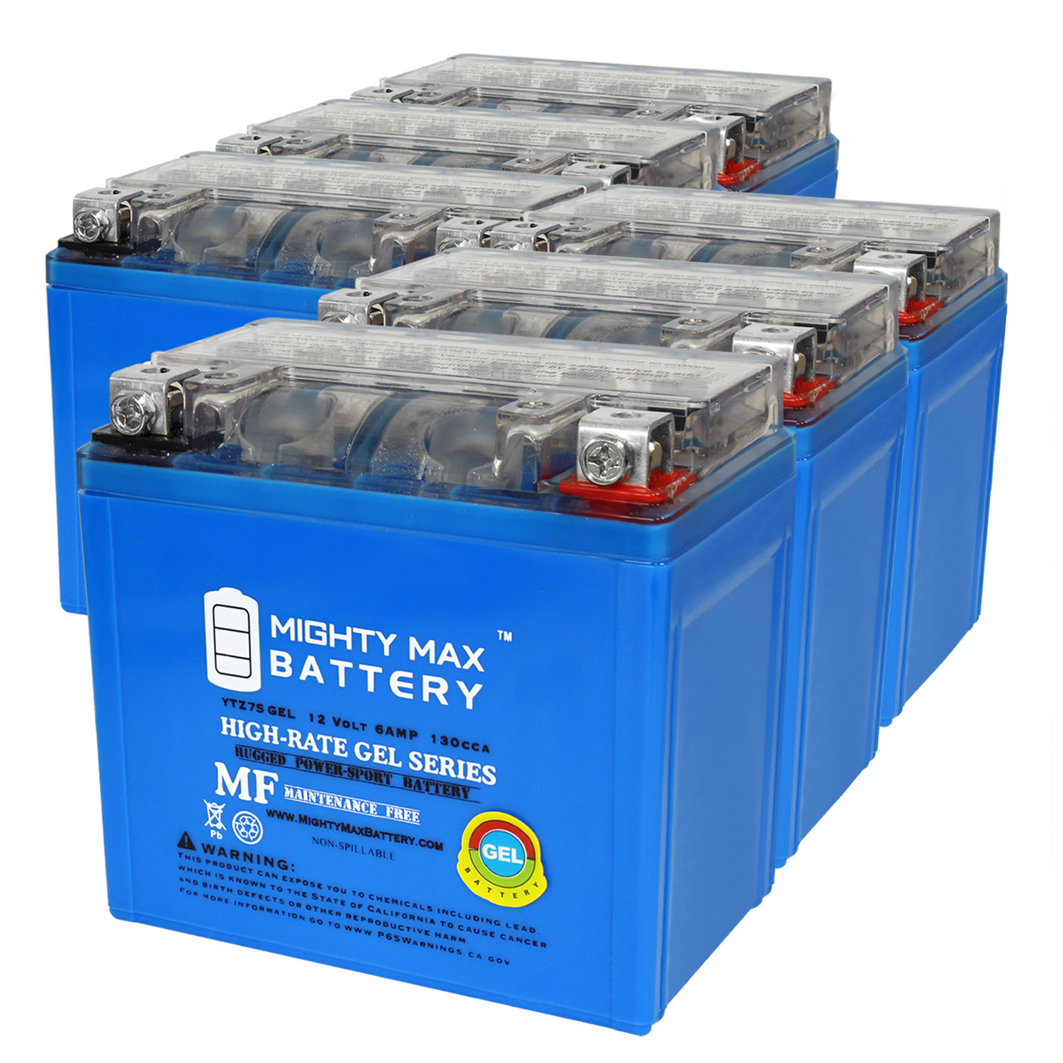 12V 6AH GEL Replacement Battery Compatible with Kawasaki 300 KLX300, SM 23 - 6 Pack