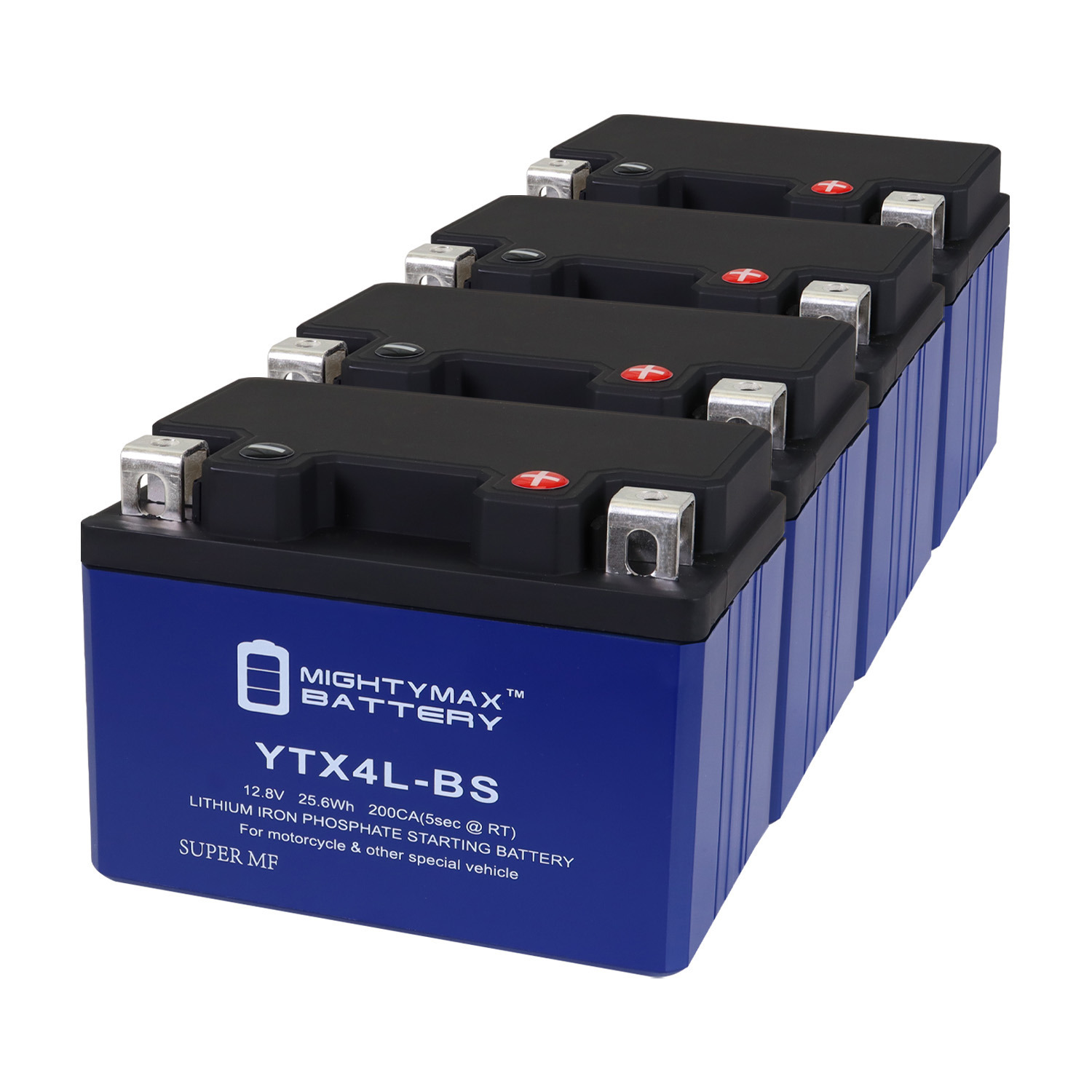 YTX4L-BS Lithium Replacement Battery Compatible with Kawasaki 110 KLX110, L 23 - 4 Pack