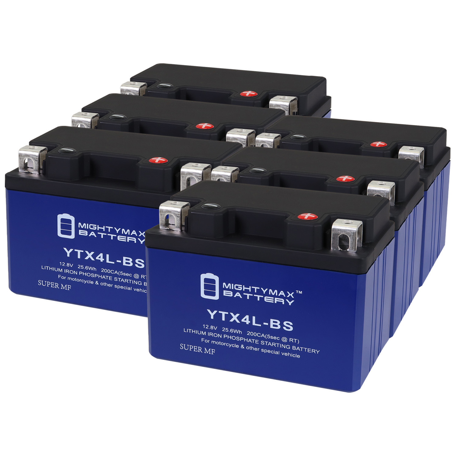 YTX4L-BS Lithium Replacement Battery Compatible with Kawasaki 110 KLX110, L 23 - 6 Pack