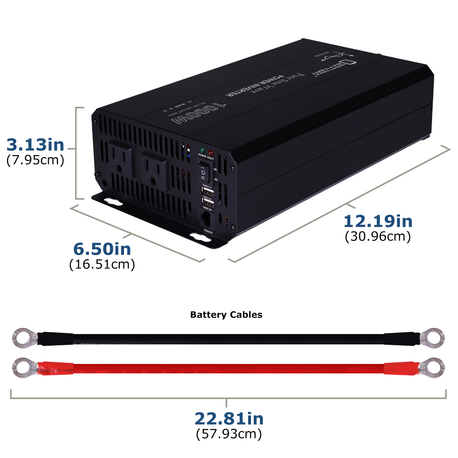 12V 1000W Pure Sine Wave Inverter for Wind Turbine Generator