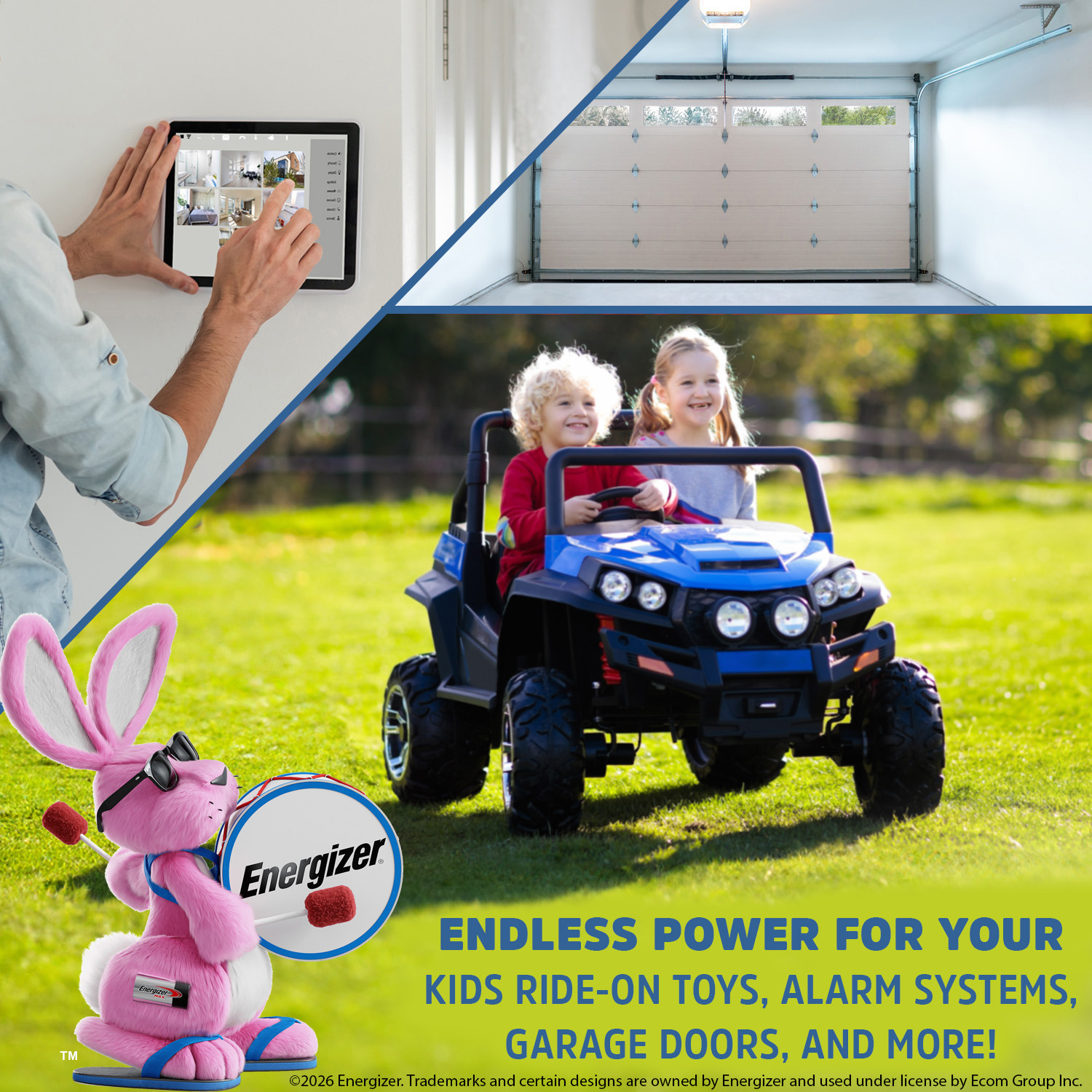 Energizer EN5-12LI 12V 5Ah LiFePO4 Lithium Long Lasting Lightweight, Rechargeable Battery with BMS Protection, Ideal For Use In Garage Door, Alarm Panels, Kids Ride On, Backup Power, and more