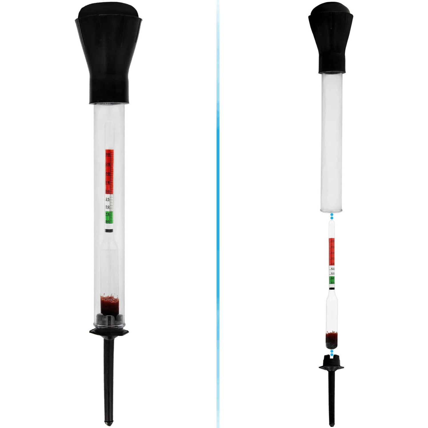 Battery Filler Jug Type Includes Battery Hydrometer - Acid Tester, Electrolyte Density Checker