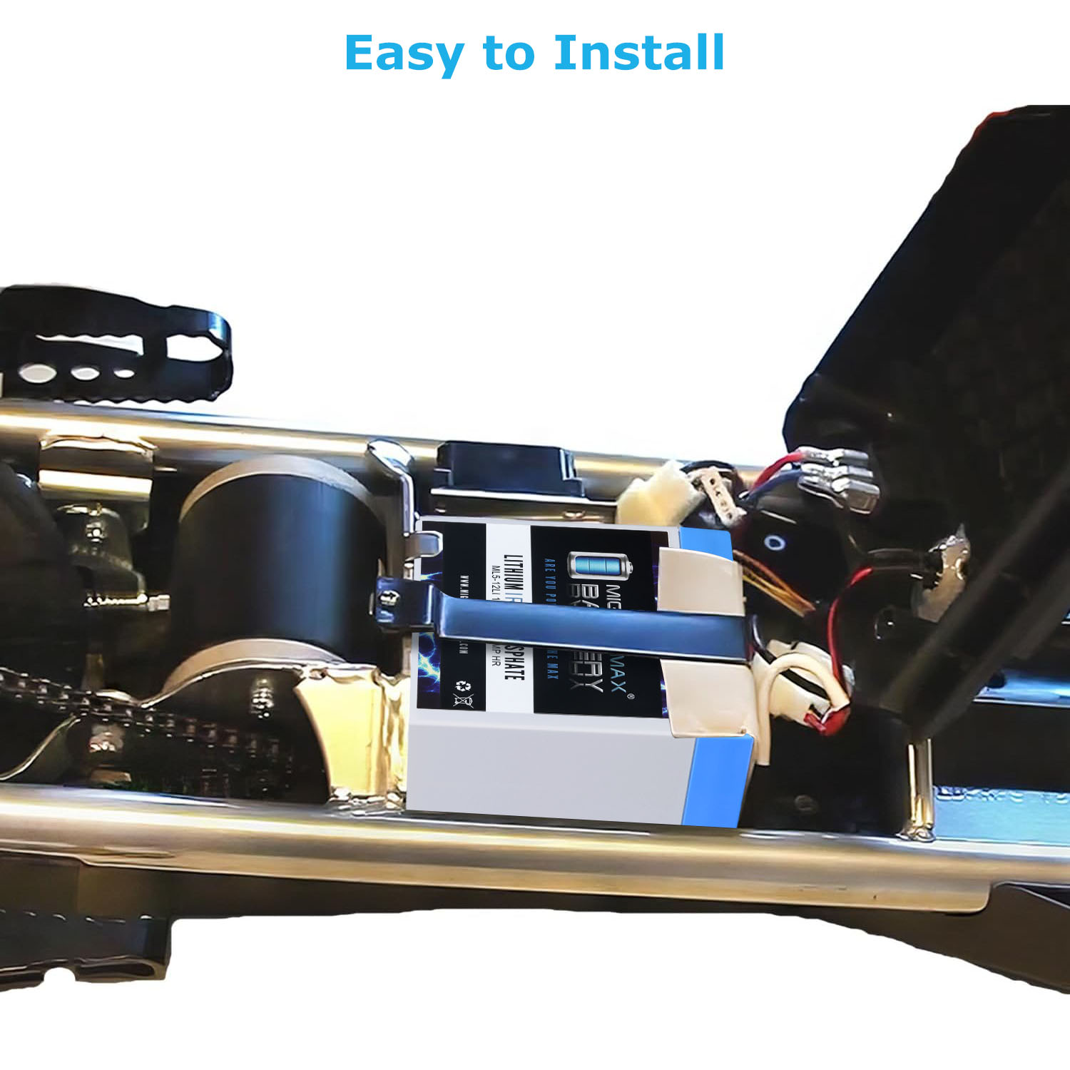 Extended Range Drop in Replacement for 12v Razor Scooter ride on toy 5ah lithium battery and harness