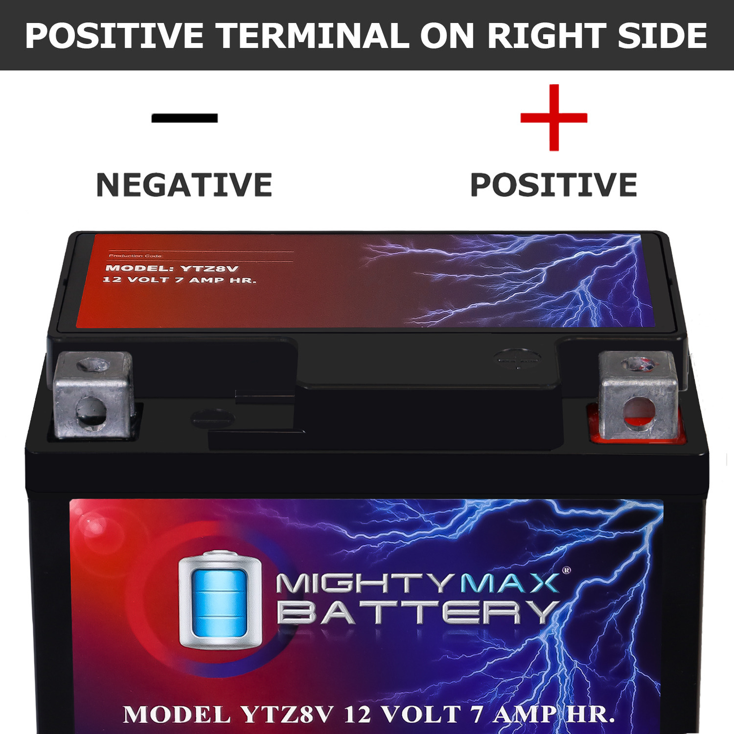 YTZ8V - 12 Volt 7 AH, 85 CCA, Rechargeable Maintenance Free SLA AGM Motorcycle Battery - Pack of 8