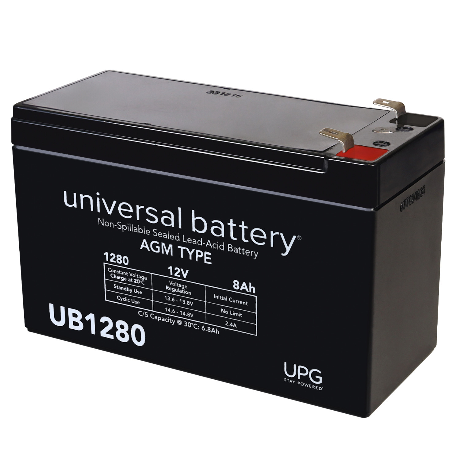 UB1280F2 12V 8AH SLA F2 Terminal Battery + 12V Solar Panel