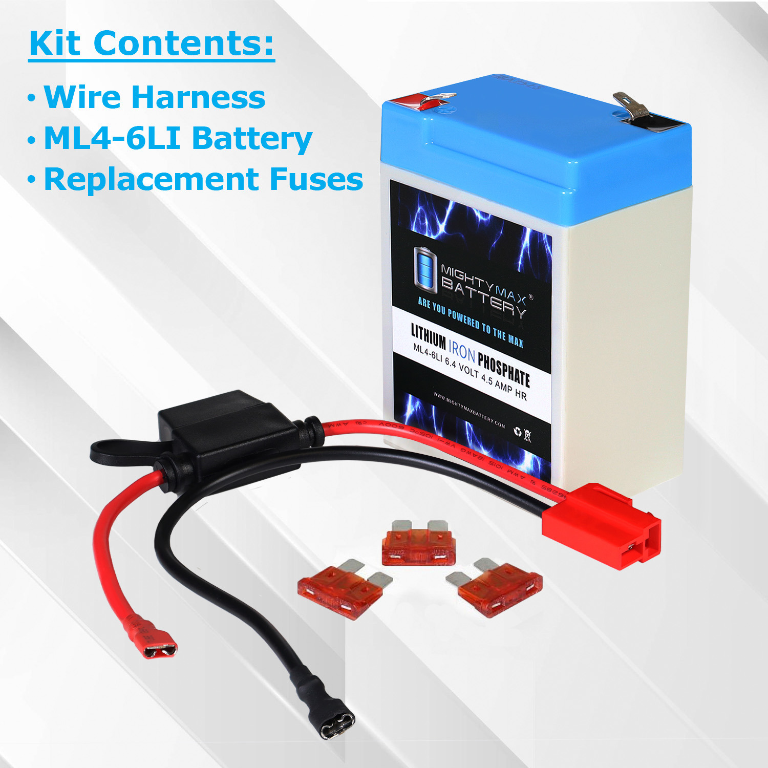 6V 4.5AH F1 Lithium Replacement Battery Compatible With Kid Trax Quad KT1010TG / KT1014TG