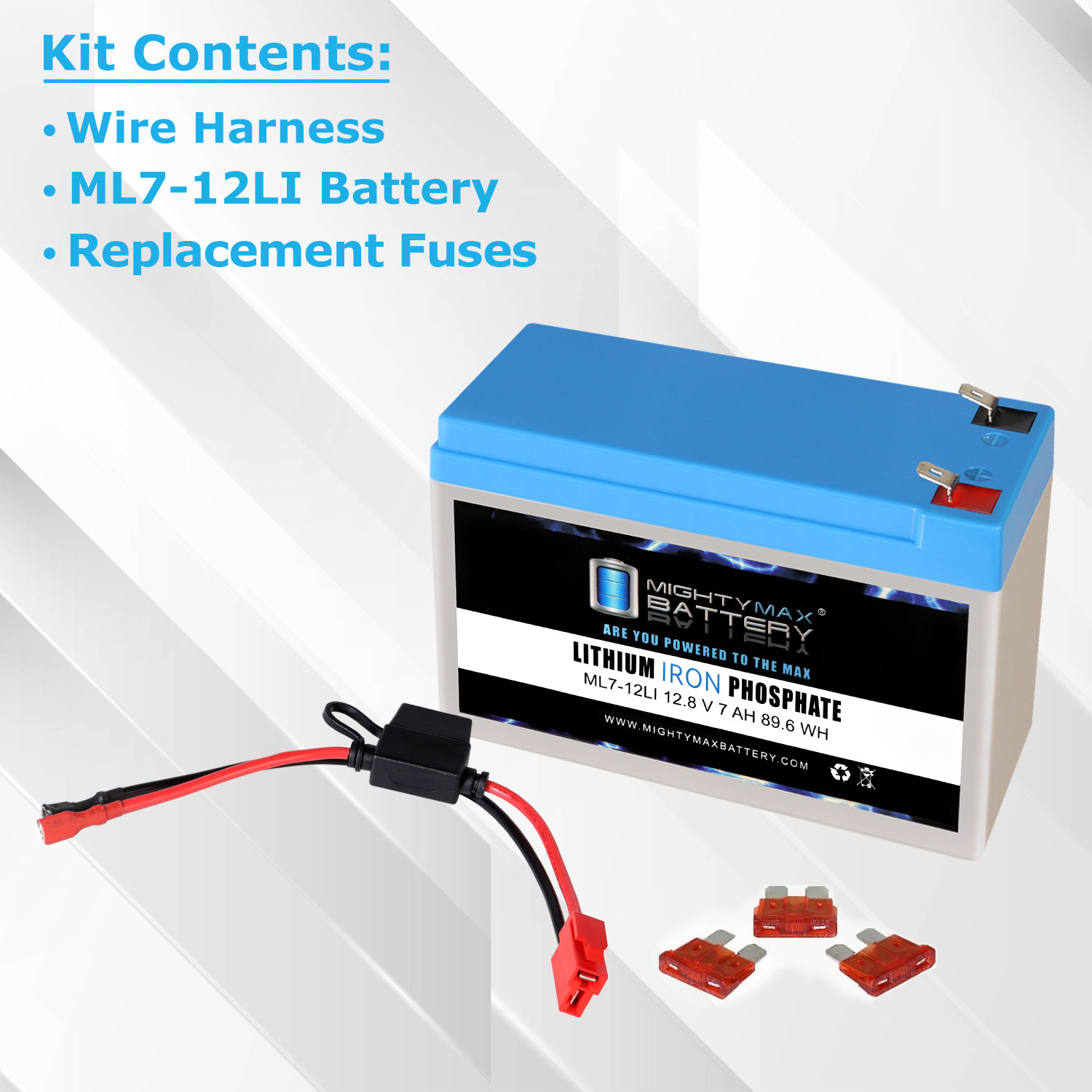12V 7Ah Lithium Replacement Battery Compatible With 12V Ride On Truck Car