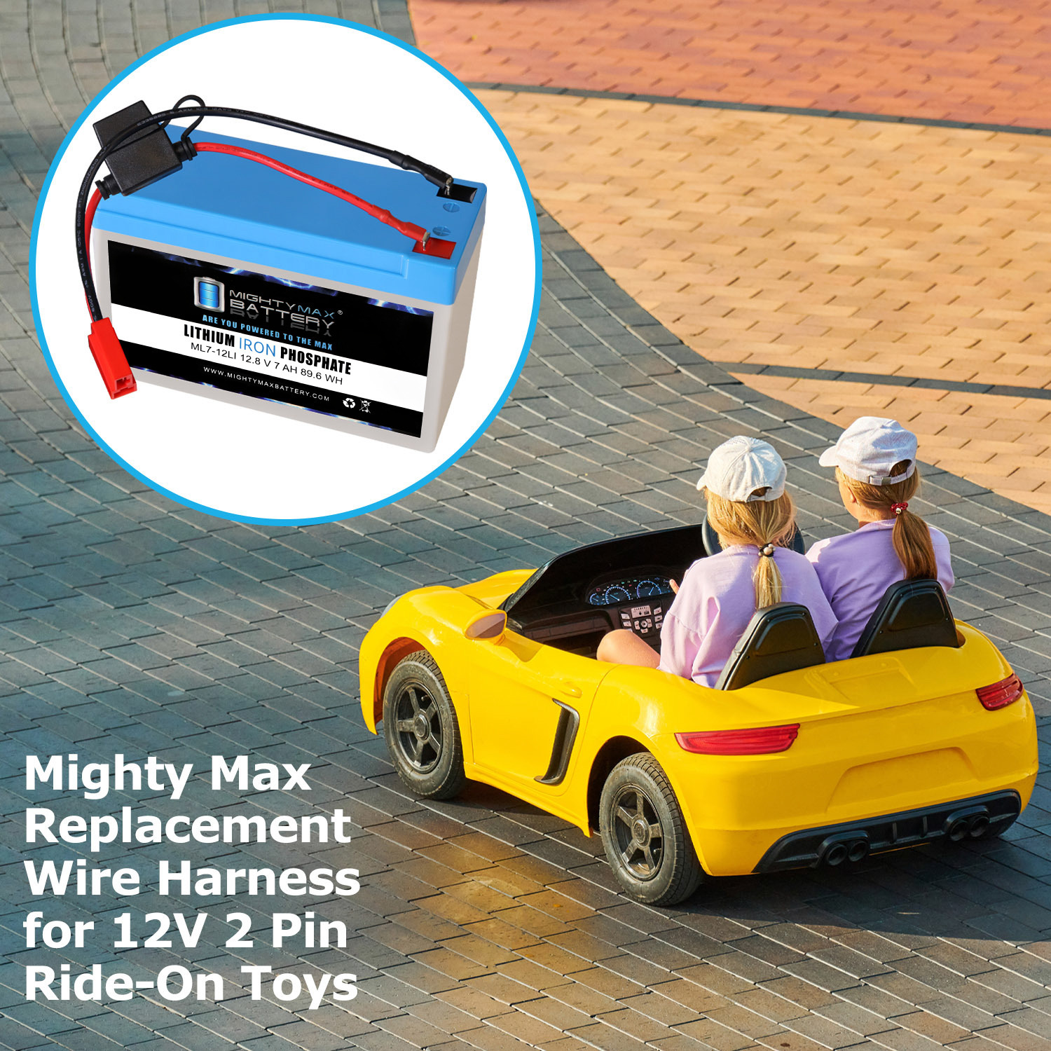 12V 7Ah Lithium Replacement Battery Compatible With 12V Ride On Truck Car
