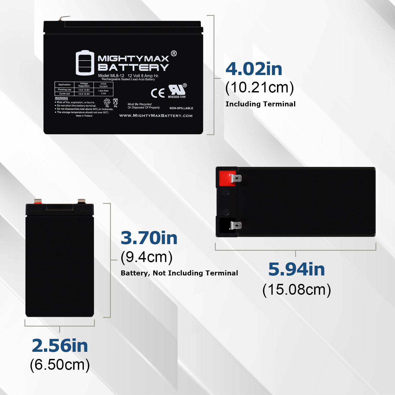 12V 8Ah F1 SLA Replacement Battery Compatible With Peg Perego John Deere Ground Force Extra-Large 12 volt Ride-On Tractor