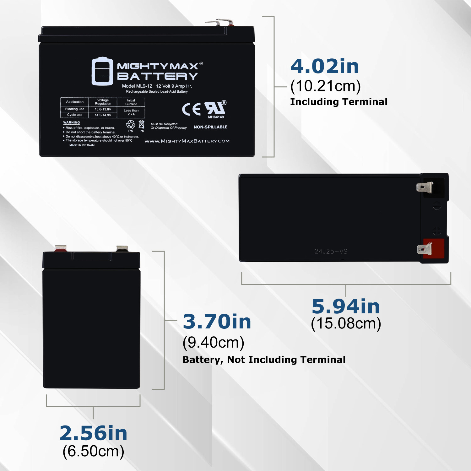 Drop in Replacement for 12v ride on Vehicle with 9ah battery kit and harness with 2 Pins connector