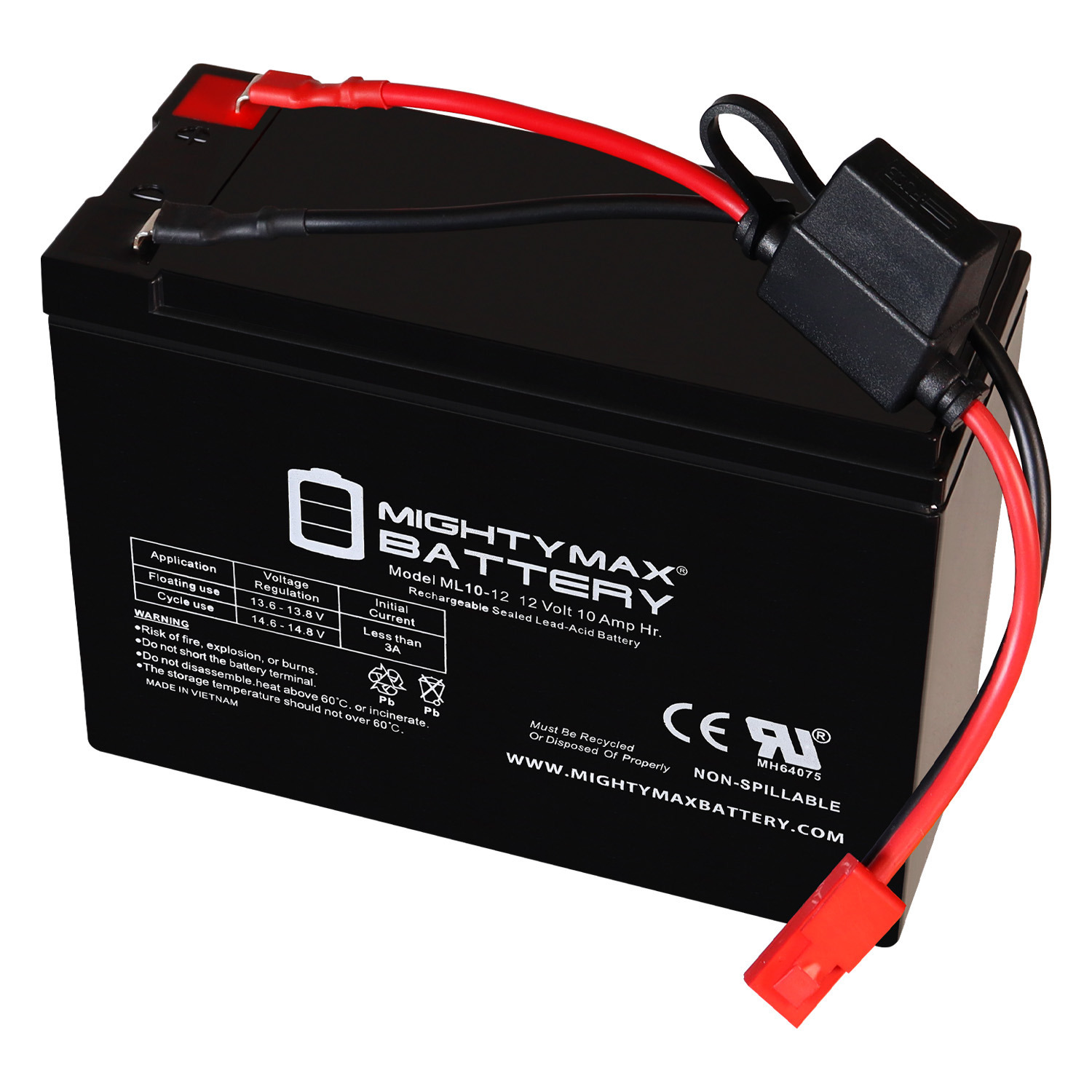 12V 10Ah SLA Replacement Battery Compatible With DS-12V Ride On Tractor