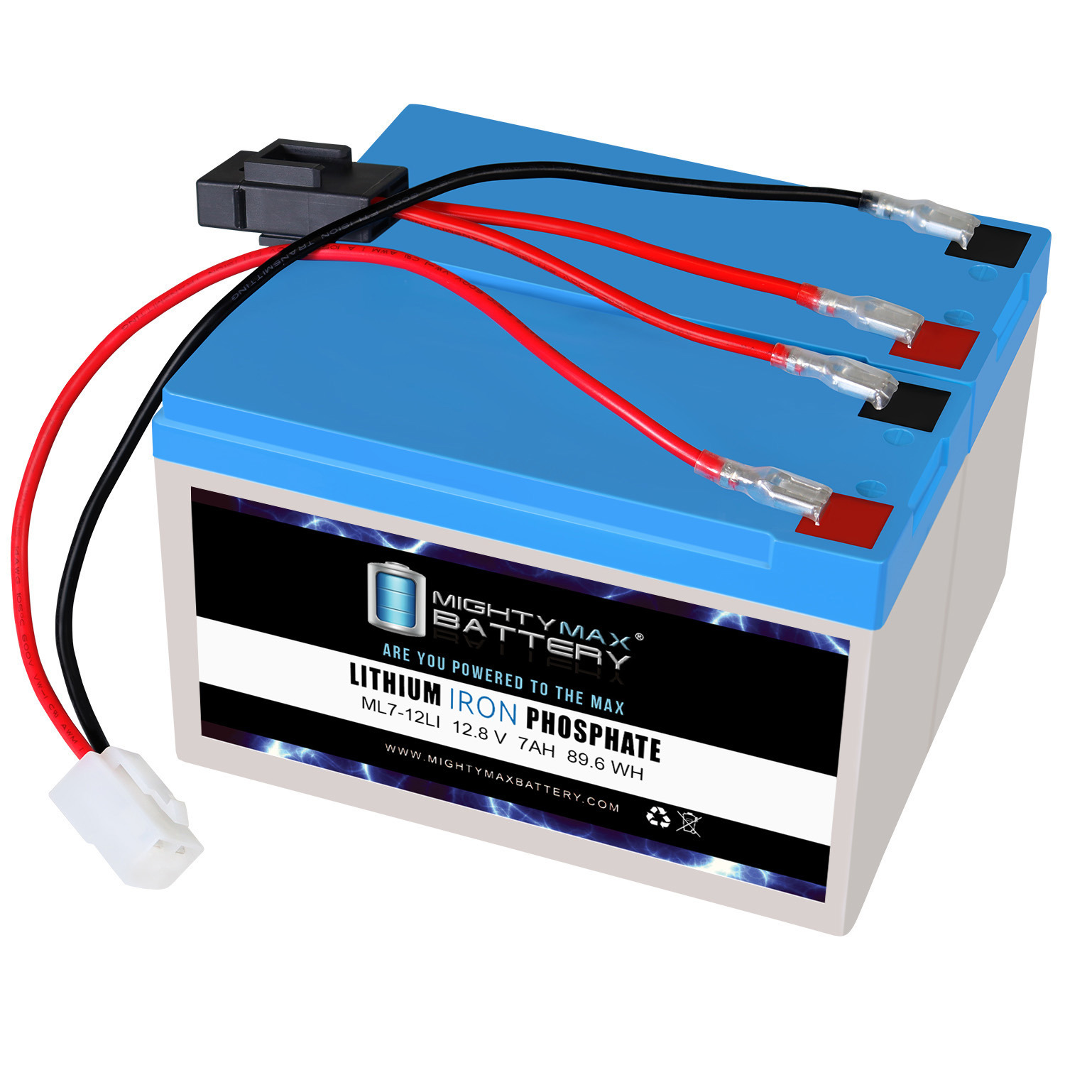 Drop in Replacement for 24v ride on Vehicle with 7ah Lithium battery kit and harness with Razor 4 Pins connector